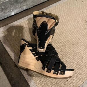 Bed|Stu,Texas,NYC & LA luxury Artisan made leather& wood sandals,New,1of a kind